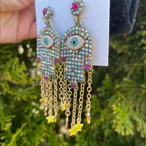 Betsey Johnson earrings hasma hand eye